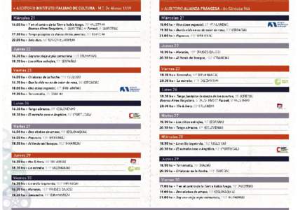 Programación 11a semana de cine europeo