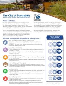 The City of Scottsdale  Photo by Bill Timmerman A report to our citizens - Fiscal Year[removed]