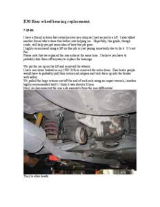 Microsoft Word - E30 Rear wheel bearing replacement.doc