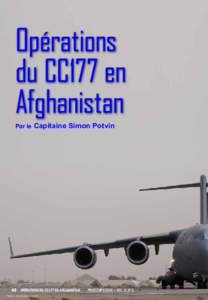 Opérations du CC177 en Afghanistan Par le  Capitaine Simon Potvin