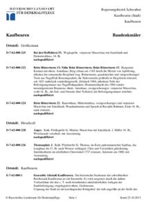 Regierungsbezirk Schwaben Kaufbeuren (Stadt) Kaufbeuren