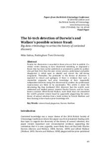 Papers from the British Criminology Conference © 2014 the authors and the British Society of Criminology www.britsoccrim.org ISSN; Vol. 14: 49-64 Panel Paper