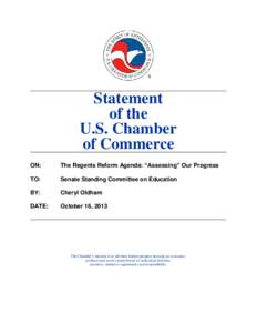 Statement of the U.S. Chamber of Commerce ON: