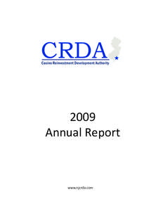 2009  Annual Report  www.njcrda.com   Mission Statement 