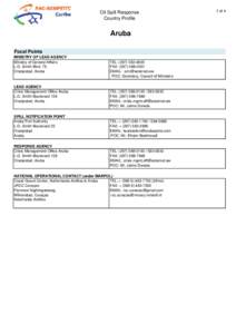 Oil Spill Response Country Profile Aruba Focal Points MINISTRY OF LEAD AGENCY