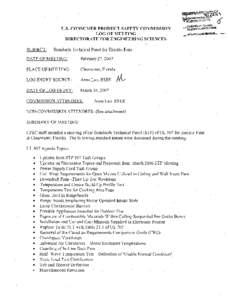 Standards Technical Panel for Electric Fans