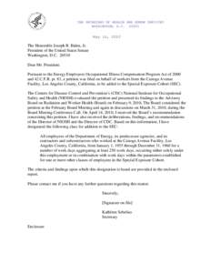 Safety / Medicine / Occupational safety and health / Radiation dose reconstruction / Industrial hygiene / Radioactivity / Energy Employees Occupational Illness Compensation Program / Ionizing radiation / John Howard / National Institute for Occupational Safety and Health / Radiobiology / Health