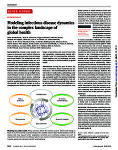 R ES E A RC H ◥ EPIDEMIOLOGY  Modeling infectious disease dynamics