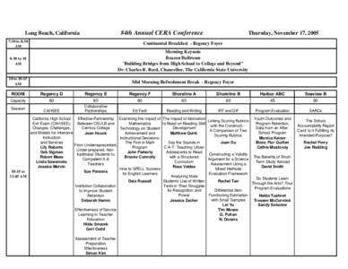 CERA 2005 Program Sessions Final.xls