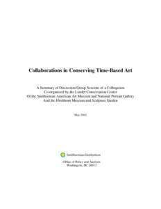 Conservation-restoration / Contemporary art / Computer art / Postmodern art / Preservation / Digital preservation / New media art / Museum / Collection / Visual arts / Museology / Humanities