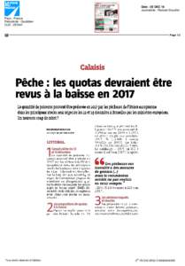 Date : 05 DEC 16 Journaliste : Romain Douchin Pays : France Périodicité : Quotidien OJD : 251641