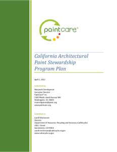 California Architectural Paint Stewadship Program Plan