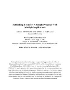 Project-based learning / Learning / E-learning / Transfer of learning / Education / Educational psychology / John D. Bransford