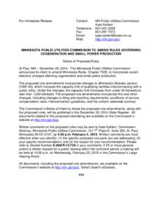 Rulemaking / Public utilities commission / Government / Law / United States administrative law / Minnesota Public Utilities Commission / Public administration