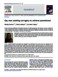 Gay men seeking surrogacy to achieve parenthood