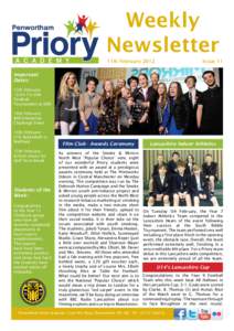 Weekly Newsletter 11th February 2012 Issue 11