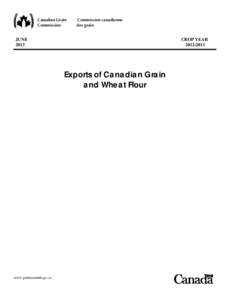 Exports of Canadian Grain - June 2013