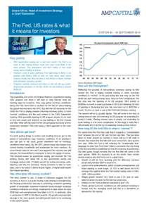 Shane Oliver, Head of Investment Strategy & Chief Economist The Fed, US rates & what it means for investors