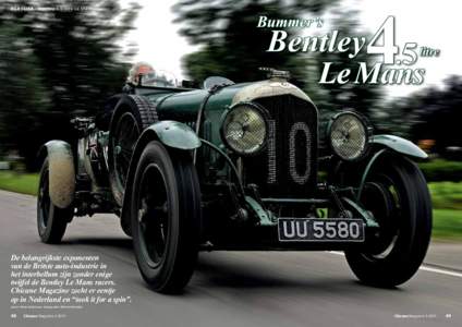 KLASSIEK - Bentley 4.5 litre Le Mans  Bummer’s 4