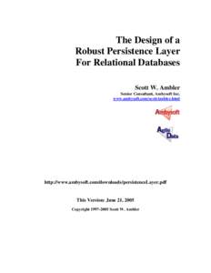 The Design of a Robust Persistence Layer For Relational Databases