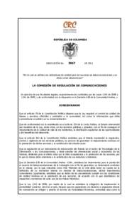 REPÚBLICA DE COLOMBIA  RESOLUCIÓN No. 3067
