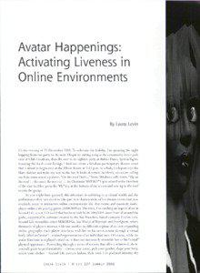 Avatar Happenings: Activating Liveness in Online Environments