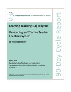 Developing an Effective Teacher Feedback System