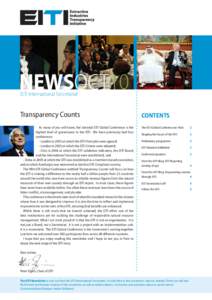 NEWSOCT10 EITI International Secretariat Transparency Counts  CONTENTS