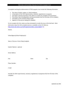 Microsoft Word - ESEA Complaint Form.doc