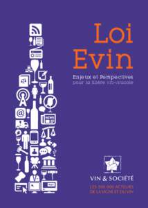 Loi Evin Enjeux et Perspectives pour la filière viti-vinicole