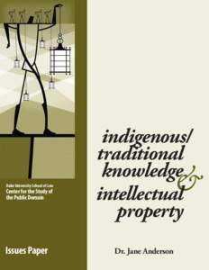 Monopoly / Business / Commercialization of traditional medicines / Oral tradition / Traditional knowledge / Intellectual property / Indigenous peoples by geographic regions / Knowledge management / Ownership / Intellectual property law / Law / Civil law