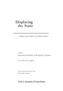 Displacing the State Religion and Conflict in Neoliberal Africa Edited by