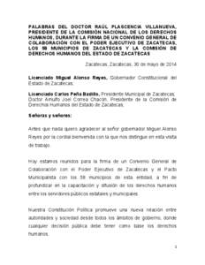 Microsoft Word - Discurso Poder Ejecutivo - Pacto Municipalista Zacatecas mayo 2014.docx