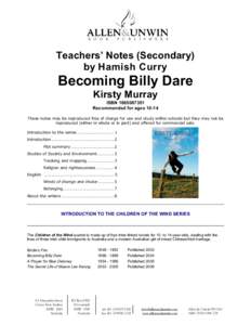 B O O K  P U B L I S H E R S Teachers’ Notes (Secondary) by Hamish Curry