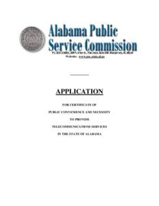 ALABAMA PUBLIC SERVICE COMMISSION