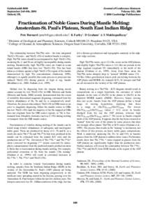 Goldschmidt 2000 September 3rd–8th, 2000 Oxford, UK. Journal of Conference Abstracts Volume 5(2), 269