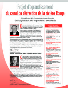 Projet d’agrandissement  du canal de dérivation de la rivière Rouge – Une  publication de la Commission du canal de dérivation