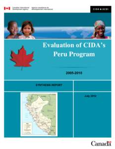 Evaluation of CIDA’s Peru Program, Synthesis Report, [removed]