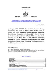 Coroners Act, 1996 [Section[removed]Western  Australia