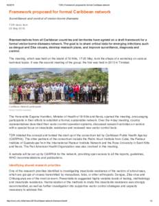 TDR | Framework proposed for formal Caribbean network Framework proposed for formal Caribbean network Surveillance and control of vector-borne diseases