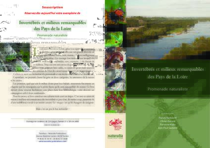Sousc ript ion Réservez dès aujourd’hui votre exemplaire de Invertébrés et milieux remarquables des Pays de la Loire Promenade naturaliste