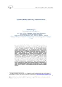 Microsoft Word - Systemic Risks in Society and Economics_FINAL.doc