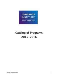 Catalog of ProgramsCatalog of Programsi