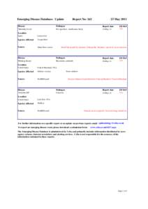 Oncorhynchus / Salmon / Veterinary parasitology / Myxobolus cerebralis / ProMED-mail / Sockeye salmon / Myxobolus / Rainbow trout / Centre for Environment /  Fisheries and Aquaculture Science / Fish / Myxozoa / Fish diseases