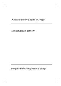 Central bank / Monetary policy / Banks / Bank of England / Government / Bank regulation / Central Bank of the Republic of Turkey / Federal Reserve / Central Bank of Trinidad and Tobago / Macroeconomics / Economy of Tonga / National Reserve Bank of Tonga