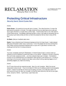 Transcript: Protecting Critical Infrastucture - Security Guard, Grand Coulee Dam