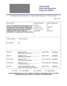 ORAU TEAM Dose Reconstruction Project for NIOSH Oak Ridge Associated Universities I Dade Moeller & Associates I MJW Corporation Page 1 of 22