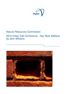 Natural Resources Commission 2010 Urban Salt Conference - Key Note Address by John Williams Hyder Consulting Pty Ltd ABN[removed]