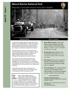 April 25 Issue 1  Mount National ParkPark MountRainier