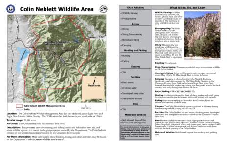 Colin Neblett Wildlife Area  GAIN Activities aWildlife Viewing aPhotographing Access